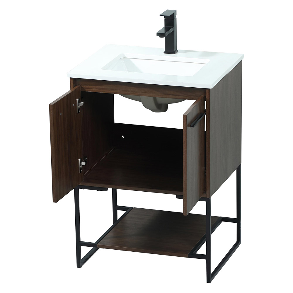 Elegant Bathroom Vanity - Walnut (VF42524MWT)