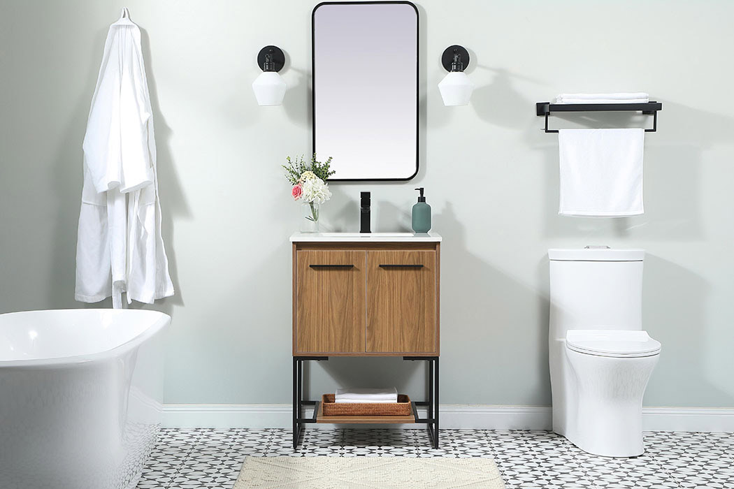 Elegant Bathroom Vanity - Walnut Brown (VF42524WB)