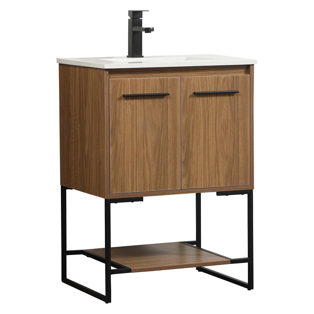 Elegant Bathroom Vanity - Walnut Brown (VF42524WB)