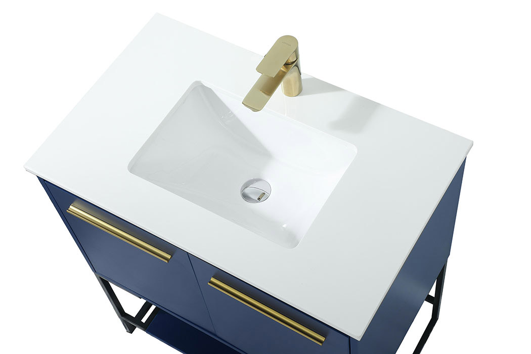 Elegant Bathroom Vanity - Blue (VF42530MBL)