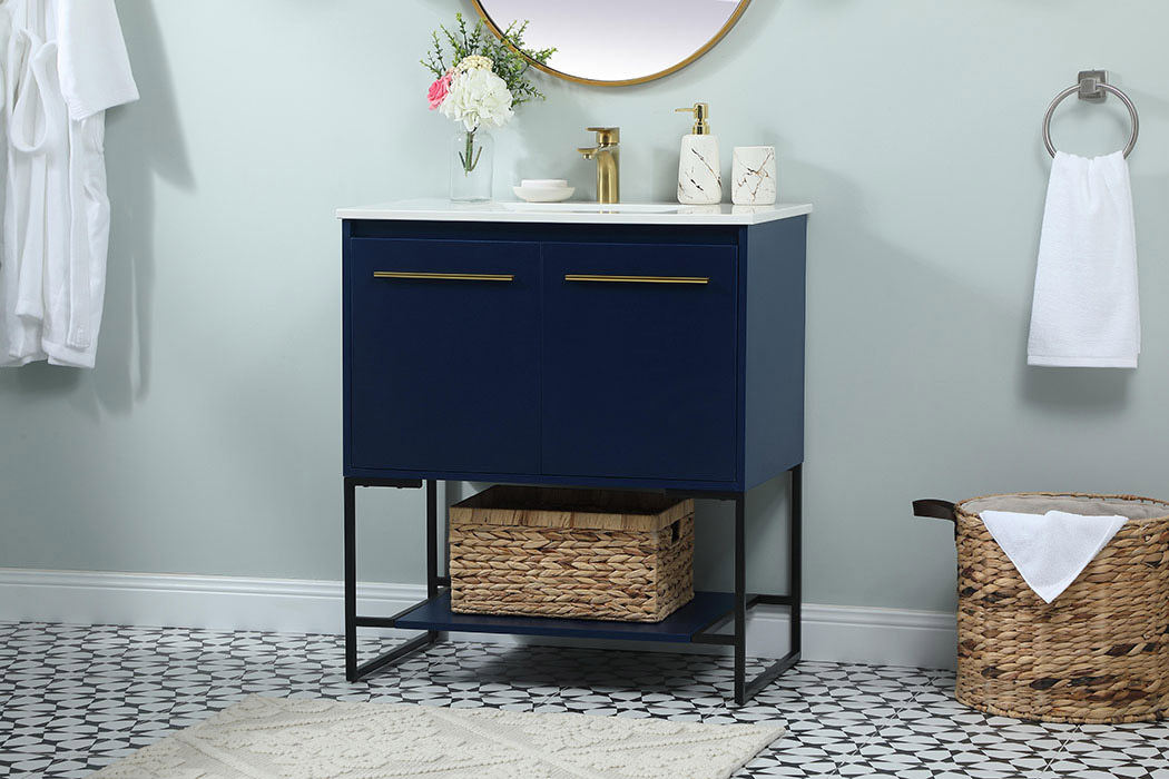 Elegant Bathroom Vanity - Blue (VF42530MBL)