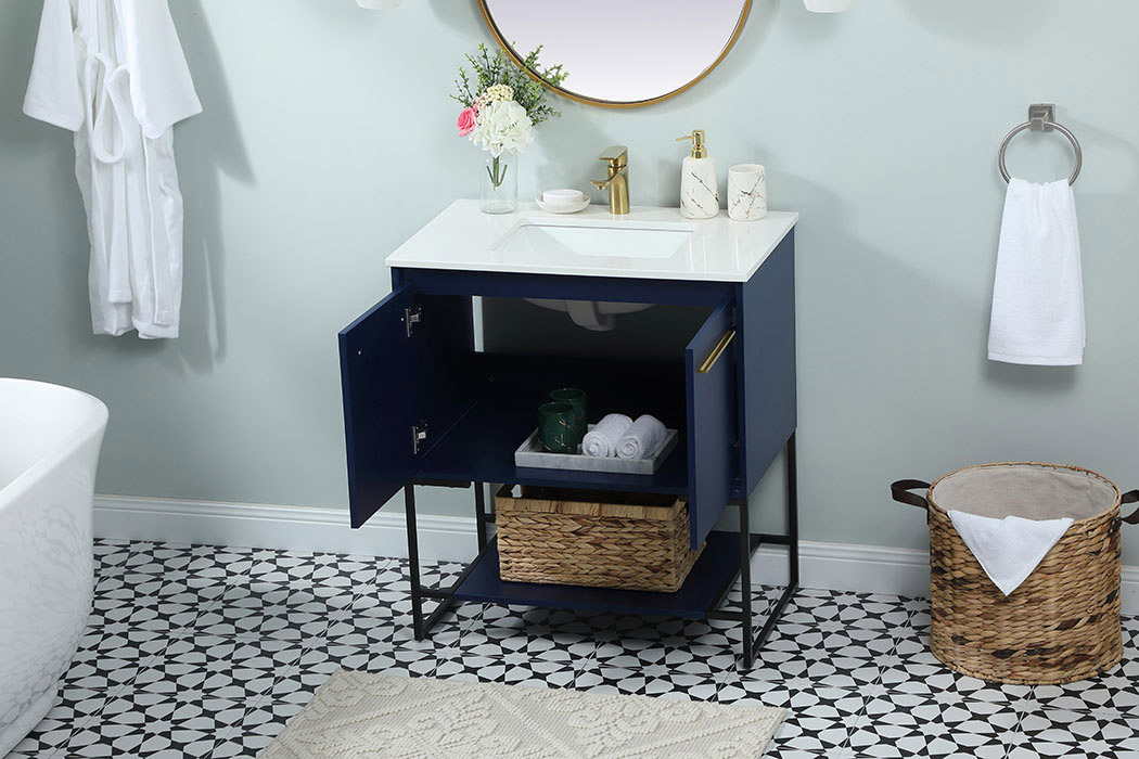 Elegant Bathroom Vanity - Blue (VF42530MBL)