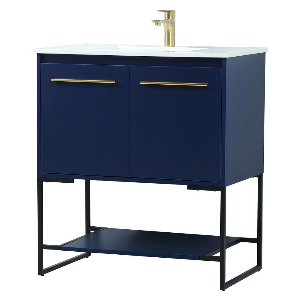 Elegant Bathroom Vanity - Blue (VF42530MBL)