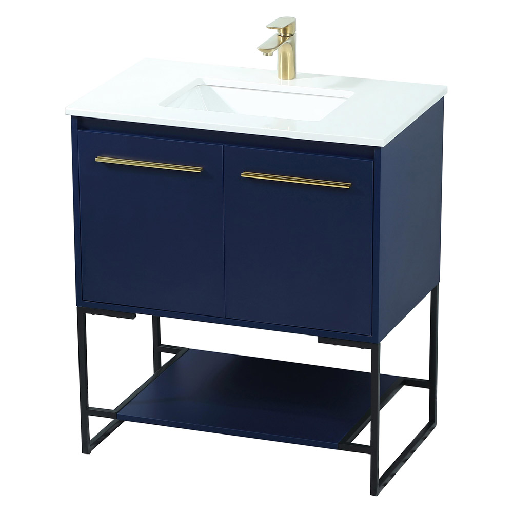 Elegant Bathroom Vanity - Blue (VF42530MBL)