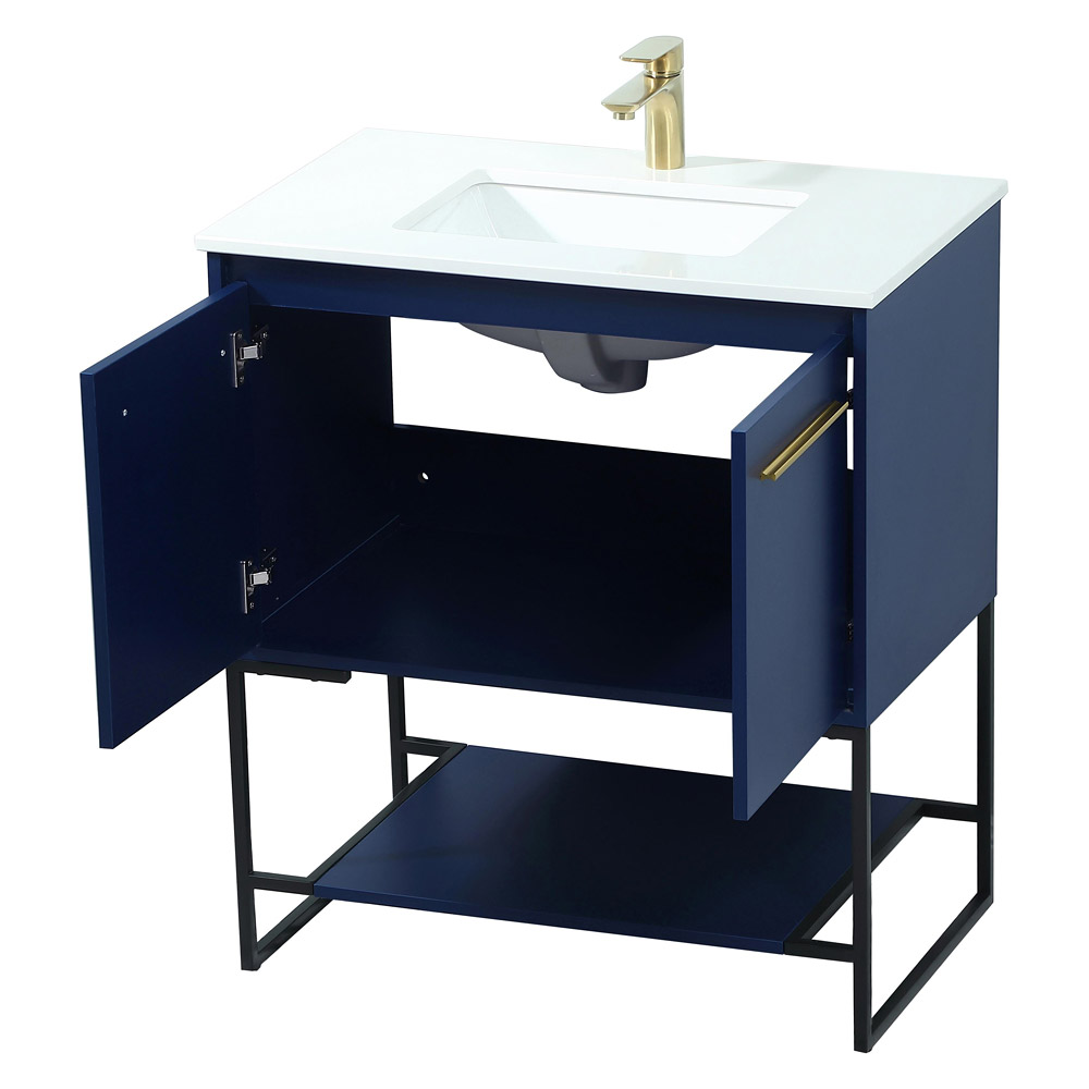 Elegant Bathroom Vanity - Blue (VF42530MBL)