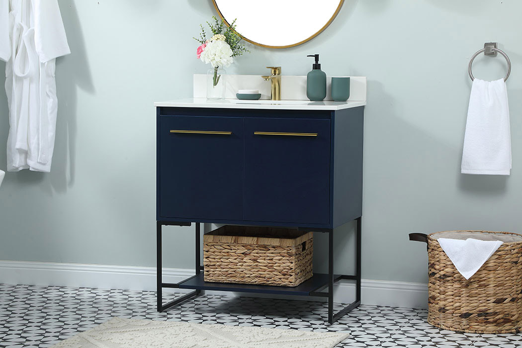 Elegant Bathroom Vanity - Blue (VF42530MBL-BS)