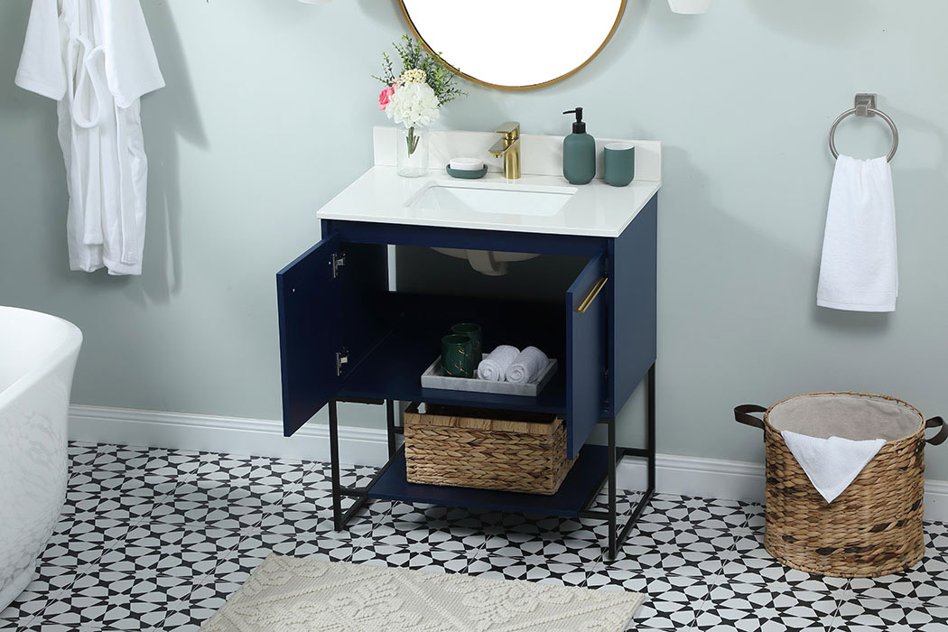 Elegant Bathroom Vanity - Blue (VF42530MBL-BS)