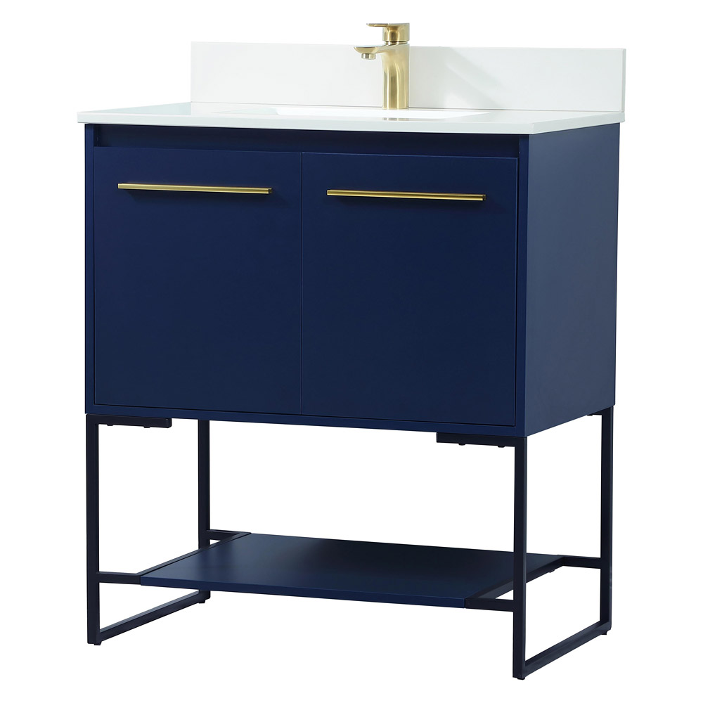 Elegant Bathroom Vanity - Blue (VF42530MBL-BS)