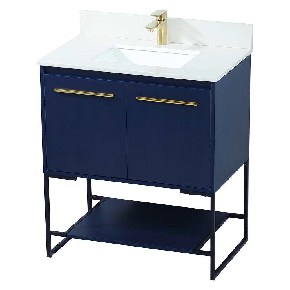 Elegant Bathroom Vanity - Blue (VF42530MBL-BS)