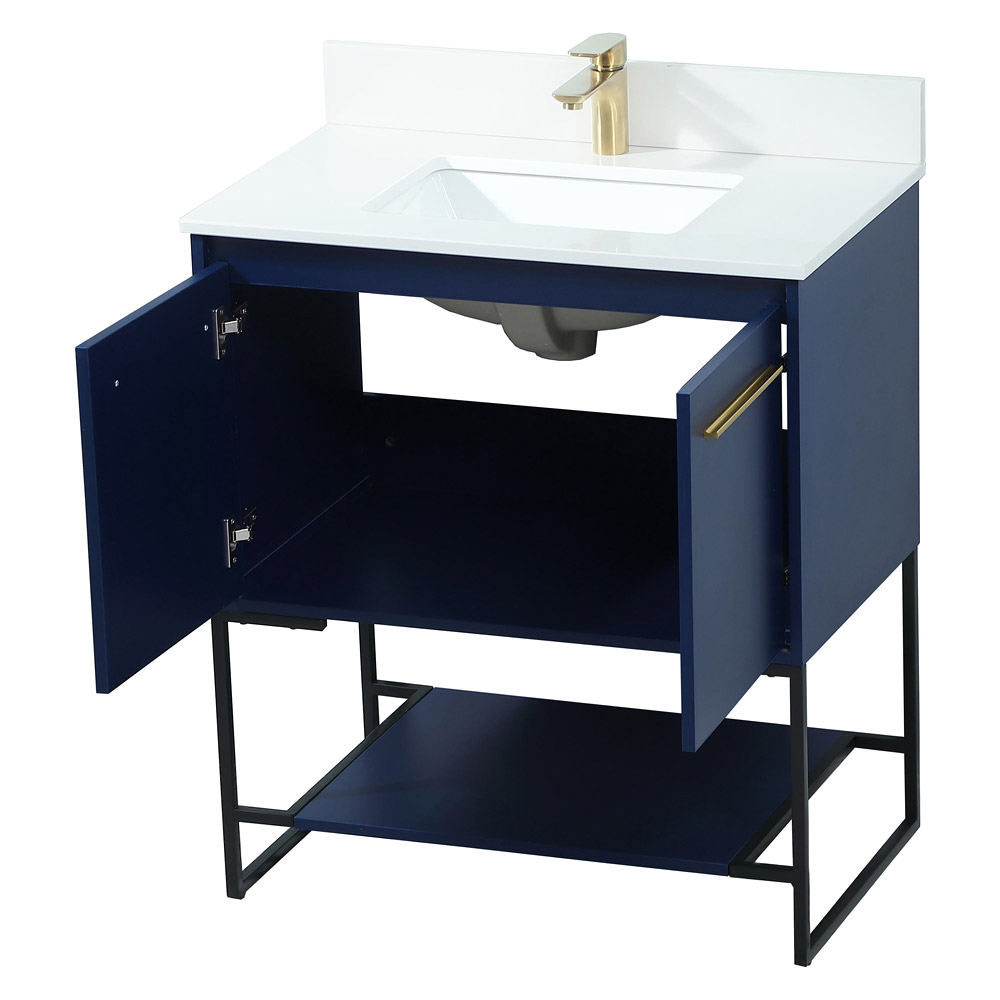 Elegant Bathroom Vanity - Blue (VF42530MBL-BS)