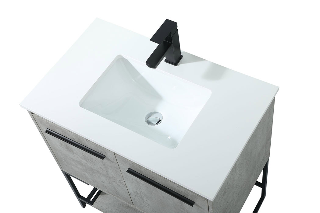 Elegant Bathroom Vanity - Concrete Gray (VF42530MCG)