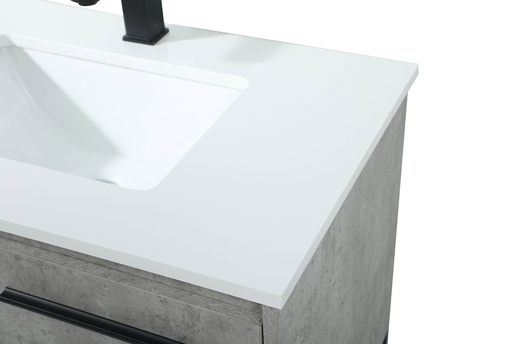 Elegant Bathroom Vanity - Concrete Gray (VF42530MCG)