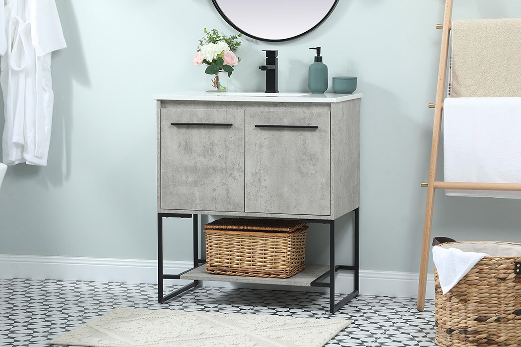 Elegant Bathroom Vanity - Concrete Gray (VF42530MCG)