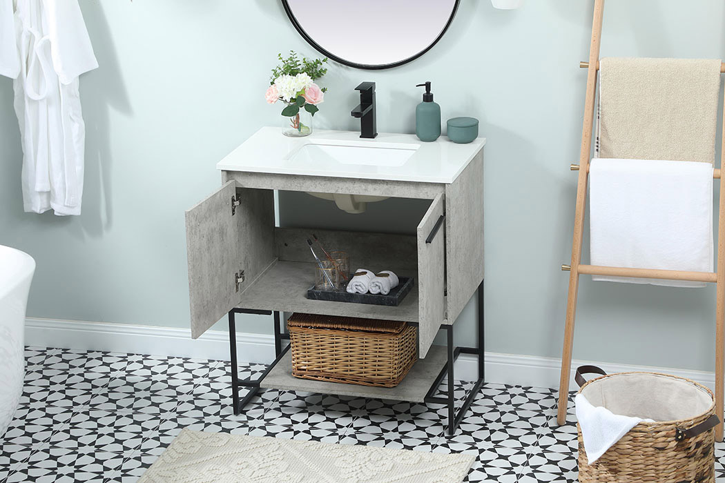 Elegant Bathroom Vanity - Concrete Gray (VF42530MCG)