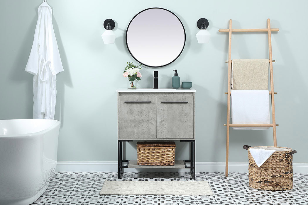 Elegant Bathroom Vanity - Concrete Gray (VF42530MCG)