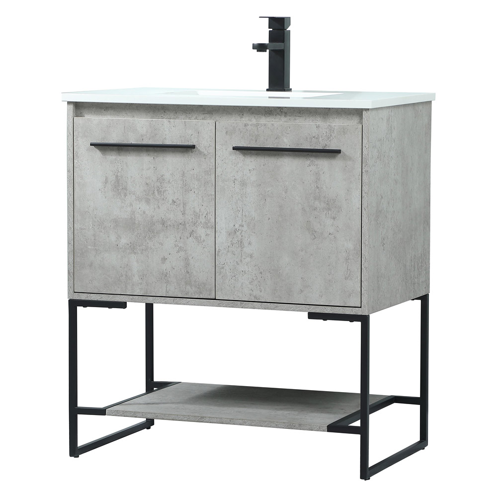 Elegant Bathroom Vanity - Concrete Gray (VF42530MCG)