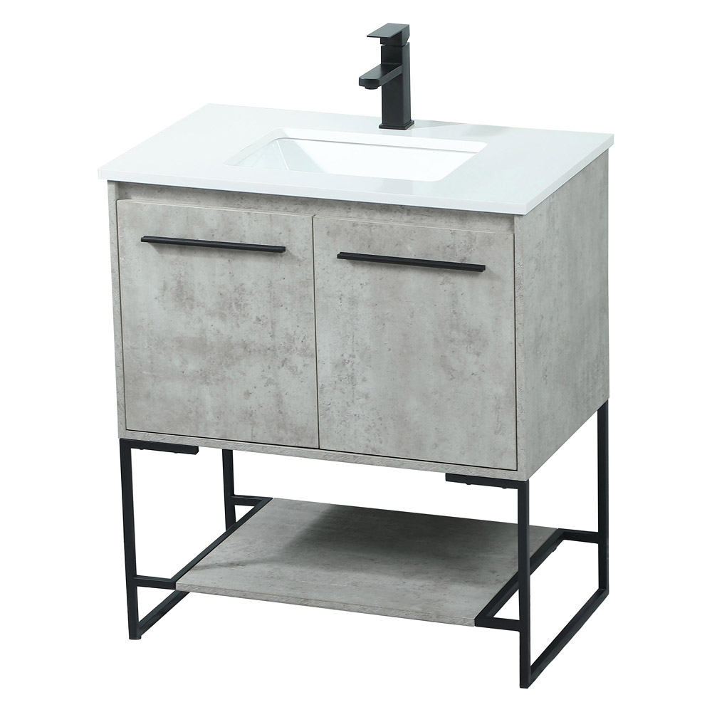 Elegant Bathroom Vanity - Concrete Gray (VF42530MCG)