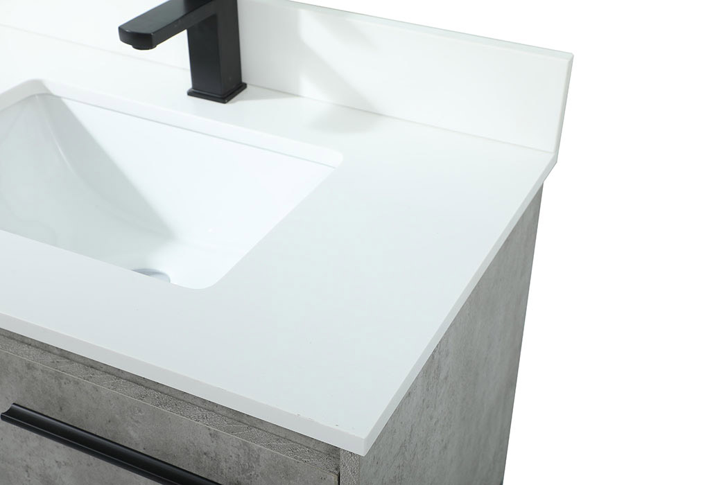 Elegant Bathroom Vanity - Concrete Gray (VF42530MCG-BS)