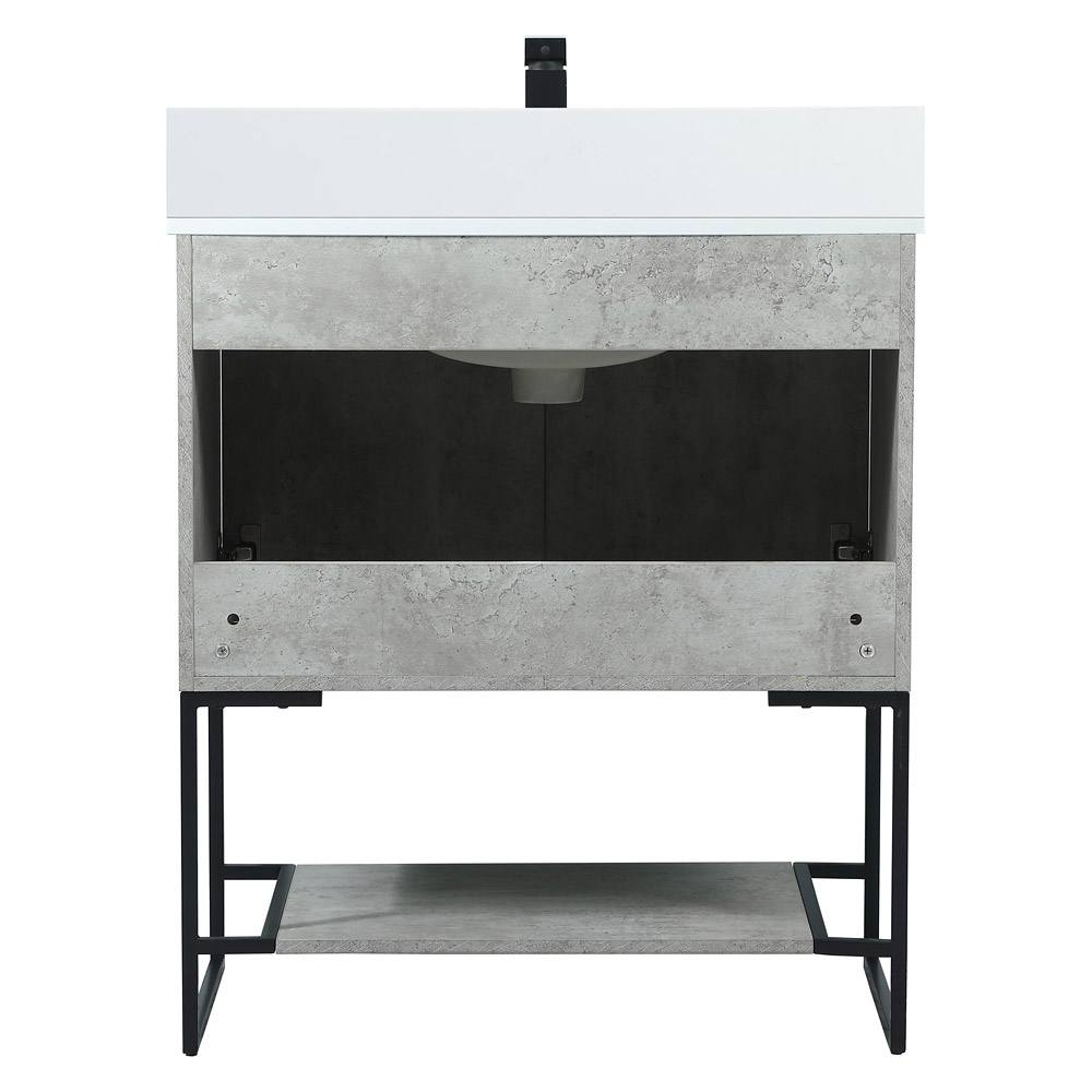 Elegant Bathroom Vanity - Concrete Gray (VF42530MCG-BS)