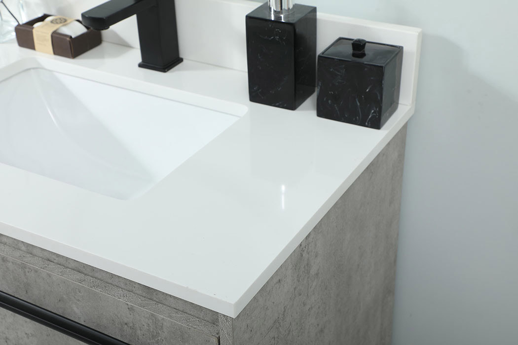 Elegant Bathroom Vanity - Concrete Gray (VF42530MCG-BS)