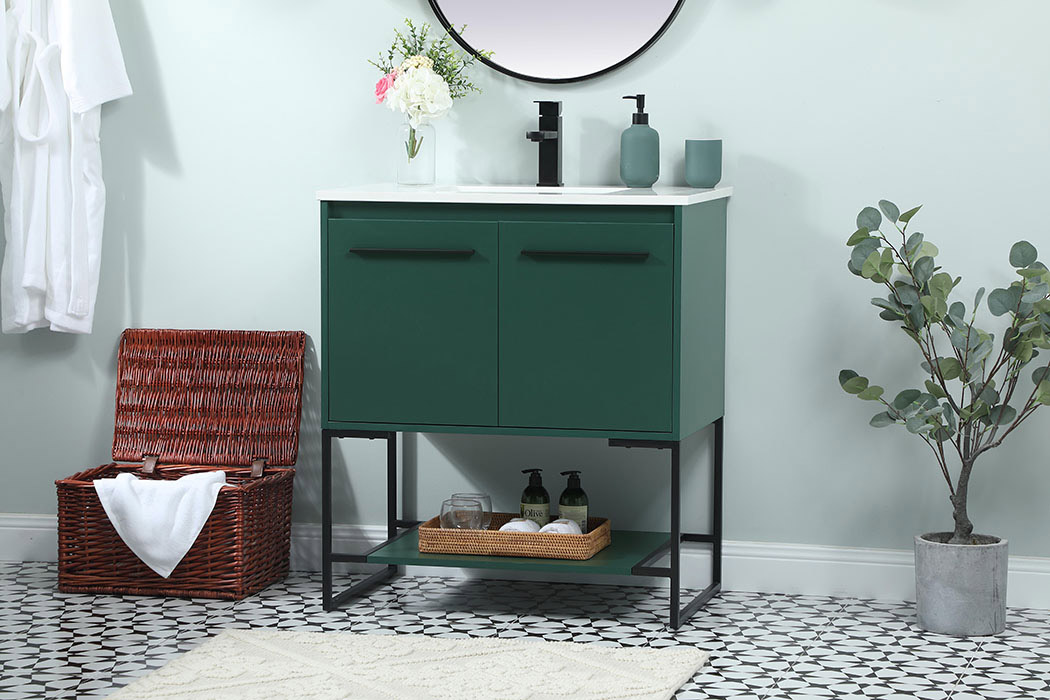 Elegant Bathroom Vanity - Green (VF42530MGN)