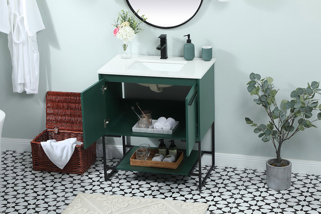 Elegant Bathroom Vanity - Green (VF42530MGN)