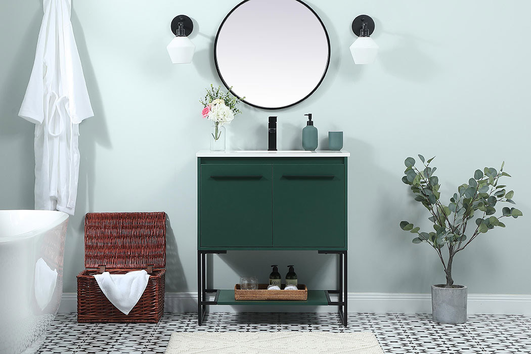 Elegant Bathroom Vanity - Green (VF42530MGN)