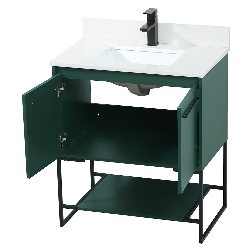 Elegant Bathroom Vanity - Green (VF42530MGN)