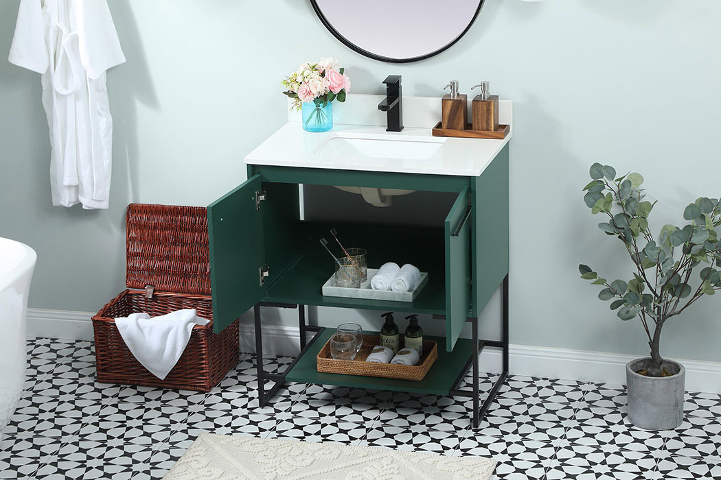 Elegant Bathroom Vanity - Green (VF42530MGN-BS)