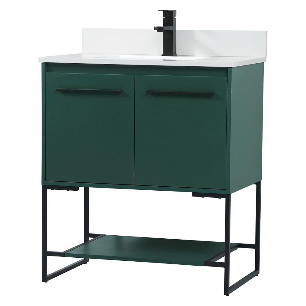 Elegant Bathroom Vanity - Green (VF42530MGN-BS)