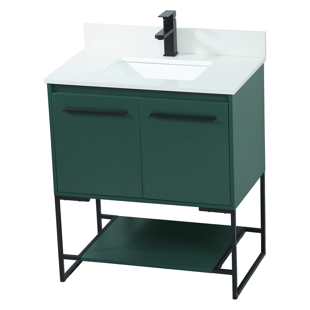 Elegant Bathroom Vanity - Green (VF42530MGN-BS)