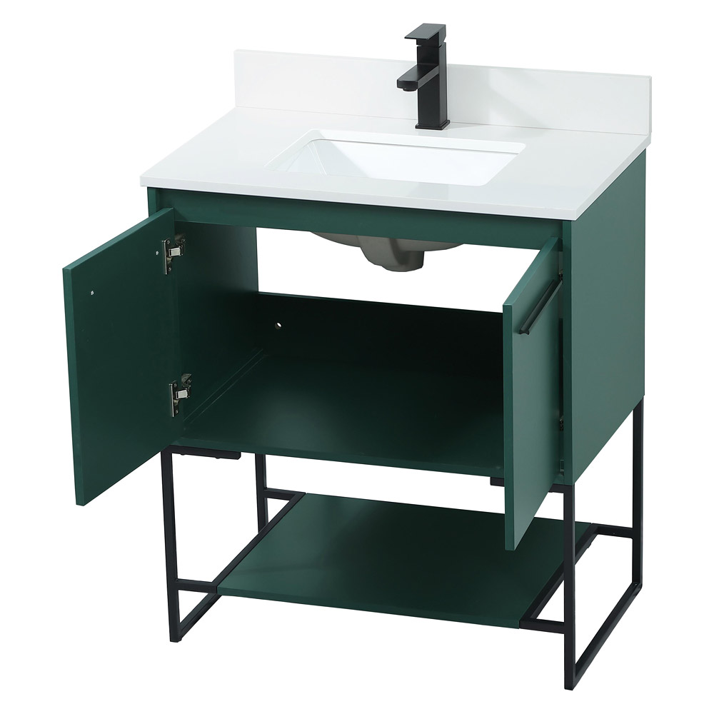 Elegant Bathroom Vanity - Green (VF42530MGN-BS)