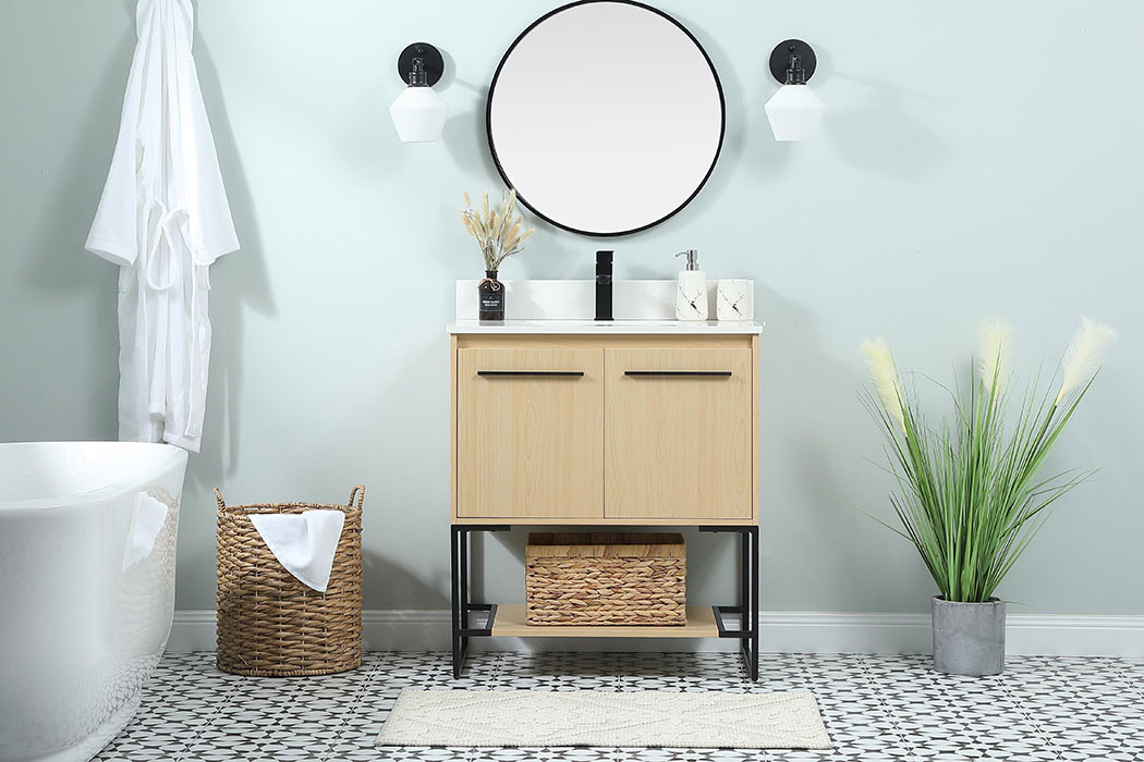 Elegant Bathroom Vanity - Maple (VF42530MMP-BS)