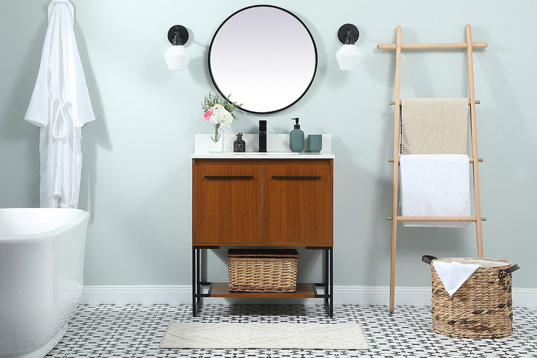 Elegant Bathroom Vanity - Teak (VF42530MTK-BS)