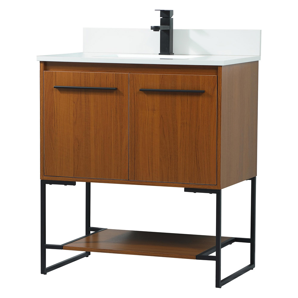 Elegant Bathroom Vanity - Teak (VF42530MTK-BS)