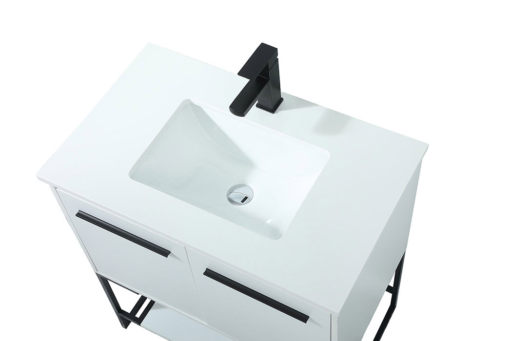 Elegant Bathroom Vanity - White (VF42530MWH)