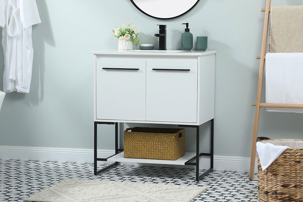 Elegant Bathroom Vanity - White (VF42530MWH)