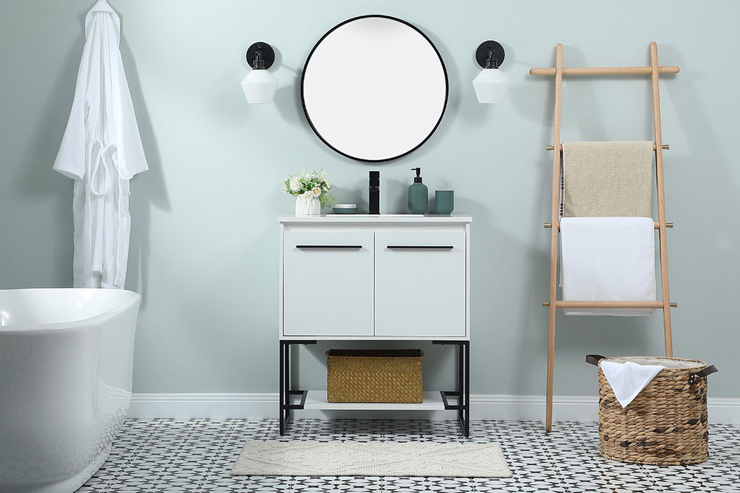 Elegant Bathroom Vanity - White (VF42530MWH)