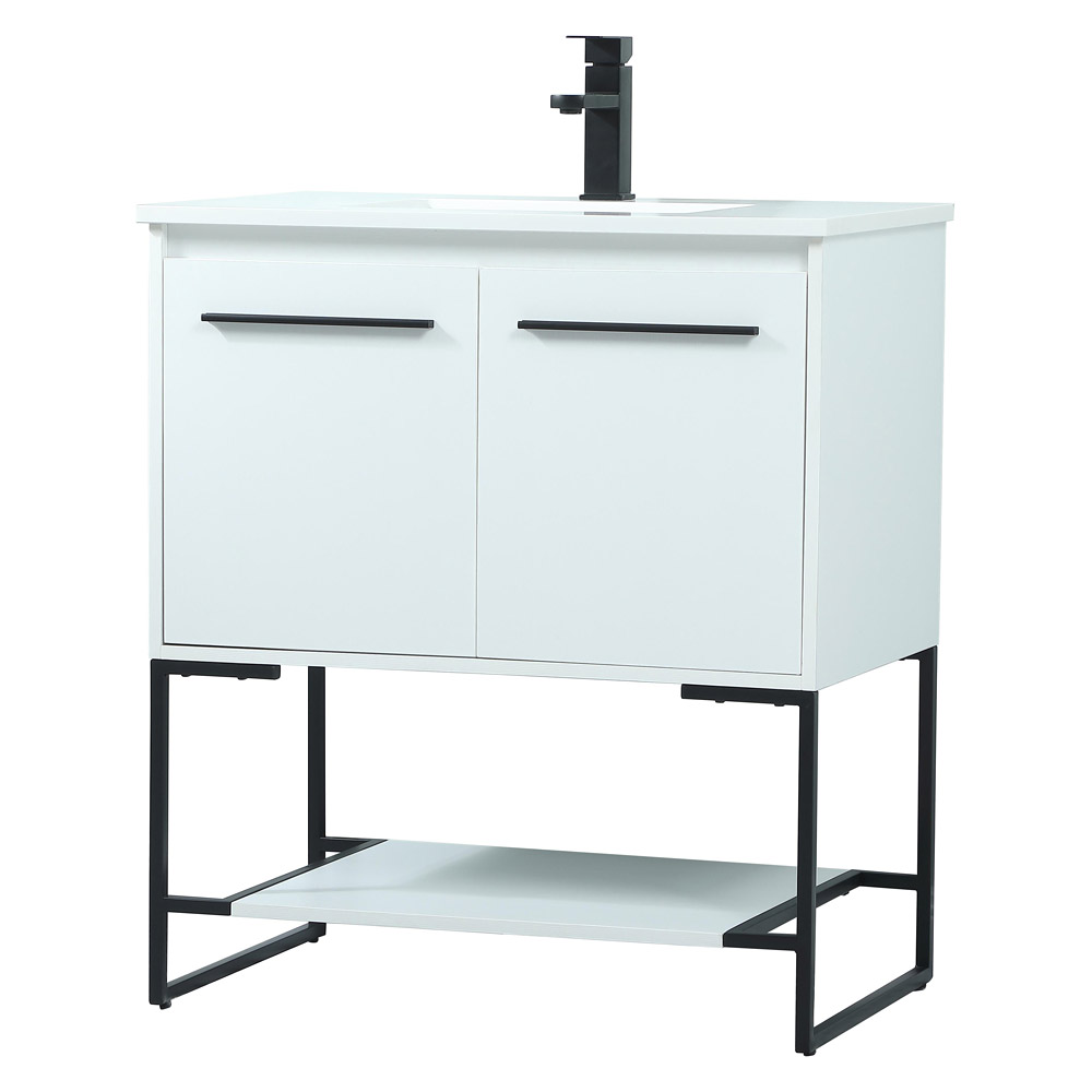 Elegant Bathroom Vanity - White (VF42530MWH)