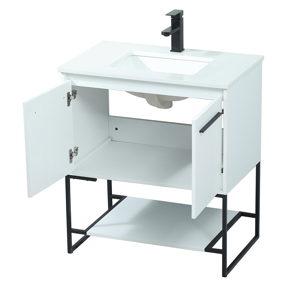 Elegant Bathroom Vanity - White (VF42530MWH)