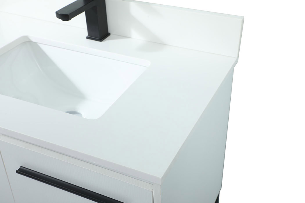 Elegant Bathroom Vanity - White (VF42530MWH-BS)