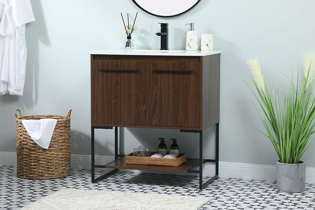 Elegant Bathroom Vanity - Walnut (VF42530MWT)