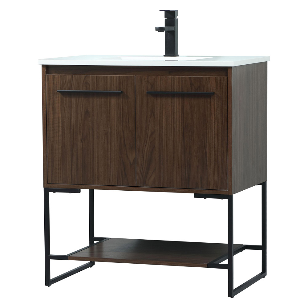 Elegant Bathroom Vanity - Walnut (VF42530MWT)