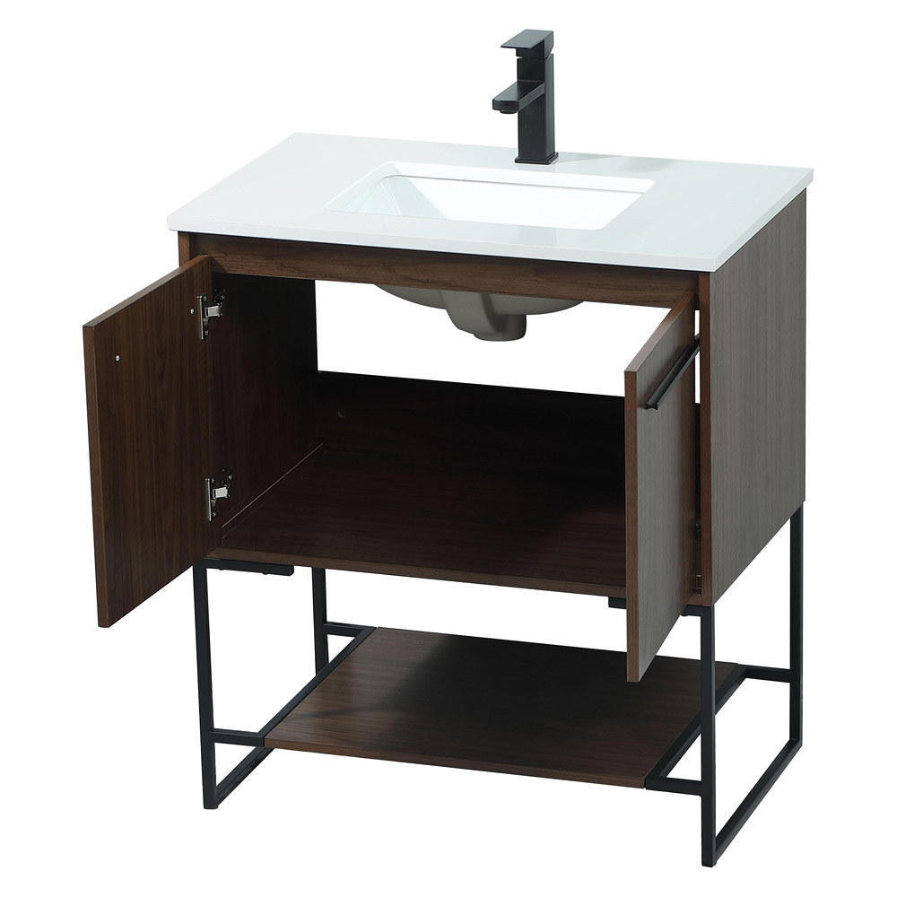 Elegant Bathroom Vanity - Walnut (VF42530MWT)