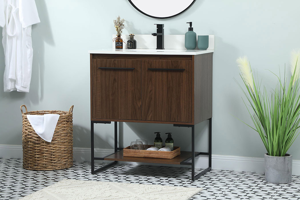 Elegant Bathroom Vanity - Walnut (VF42530MWT-BS)