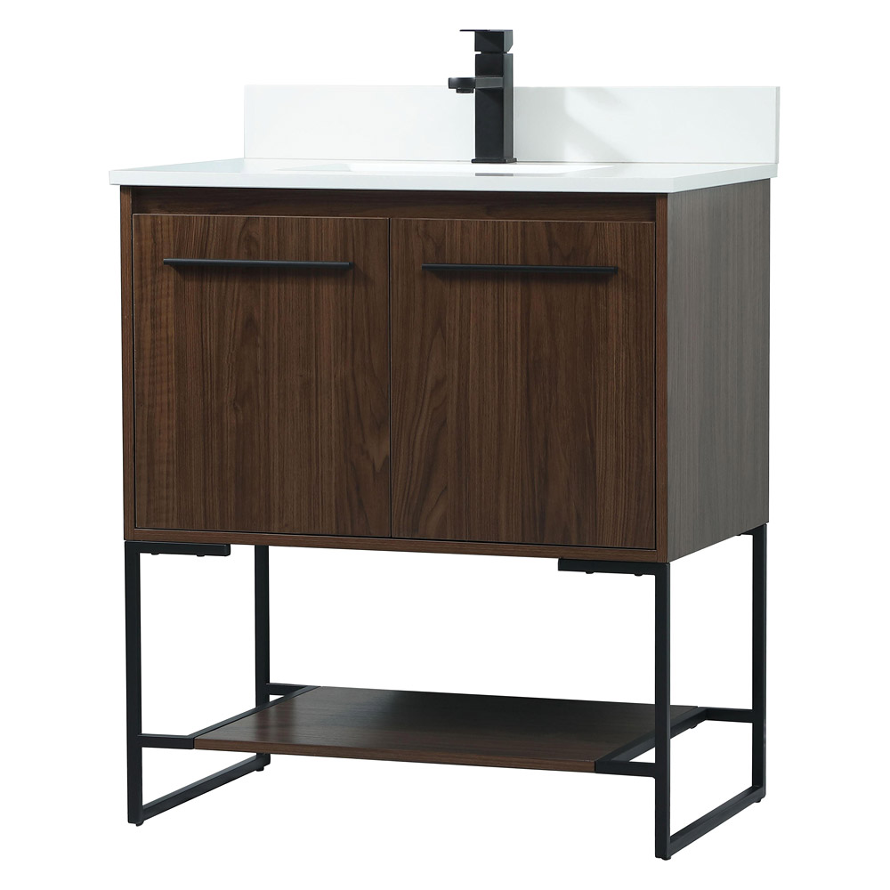 Elegant Bathroom Vanity - Walnut (VF42530MWT-BS)