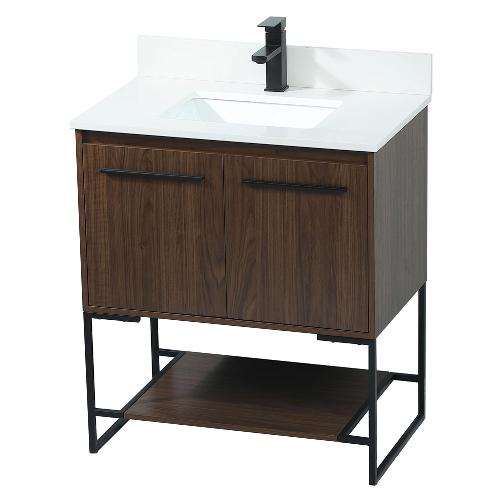 Elegant Bathroom Vanity - Walnut (VF42530MWT-BS)