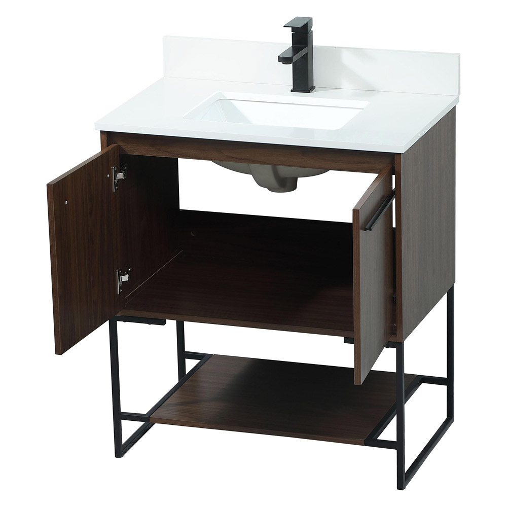 Elegant Bathroom Vanity - Walnut (VF42530MWT-BS)