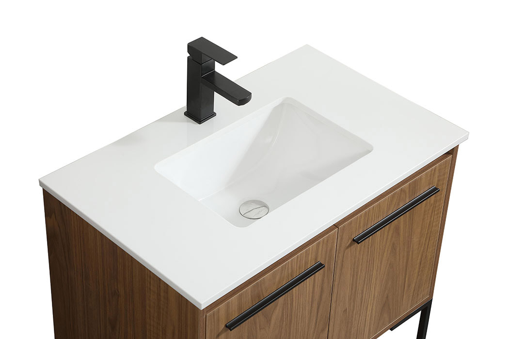 Elegant Bathroom Vanity - Walnut Brown (VF42530WB)