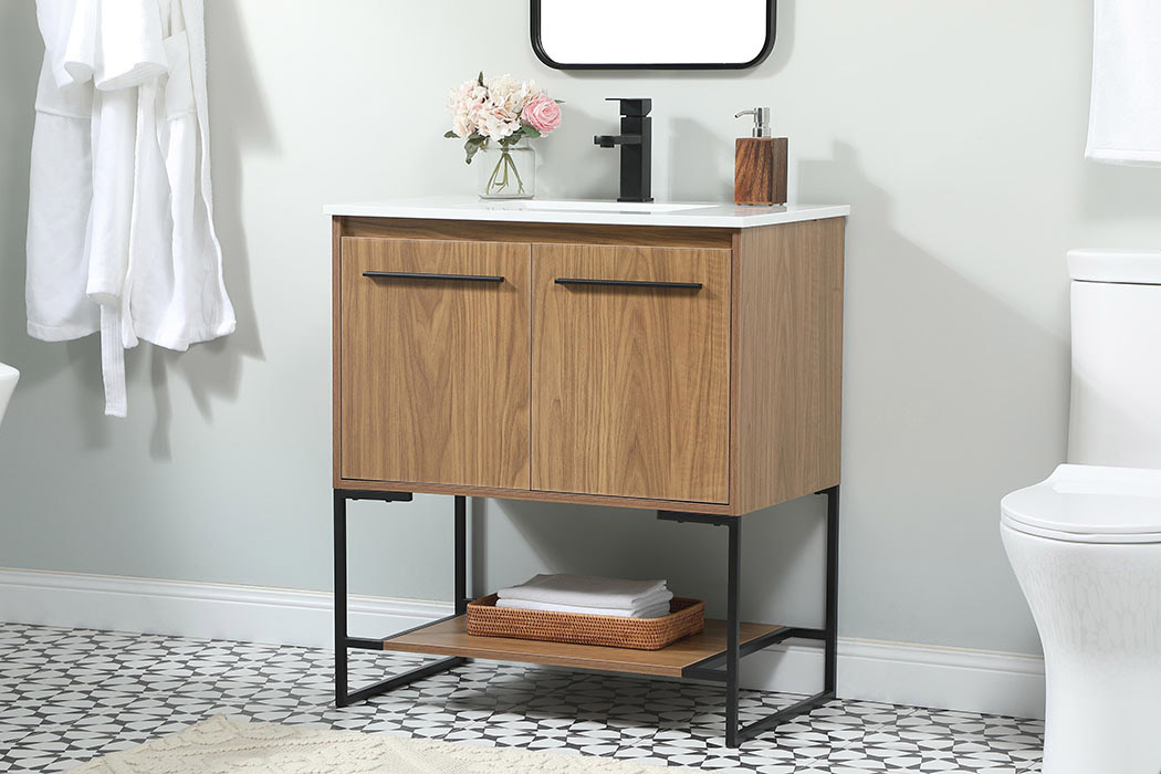 Elegant Bathroom Vanity - Walnut Brown (VF42530WB)